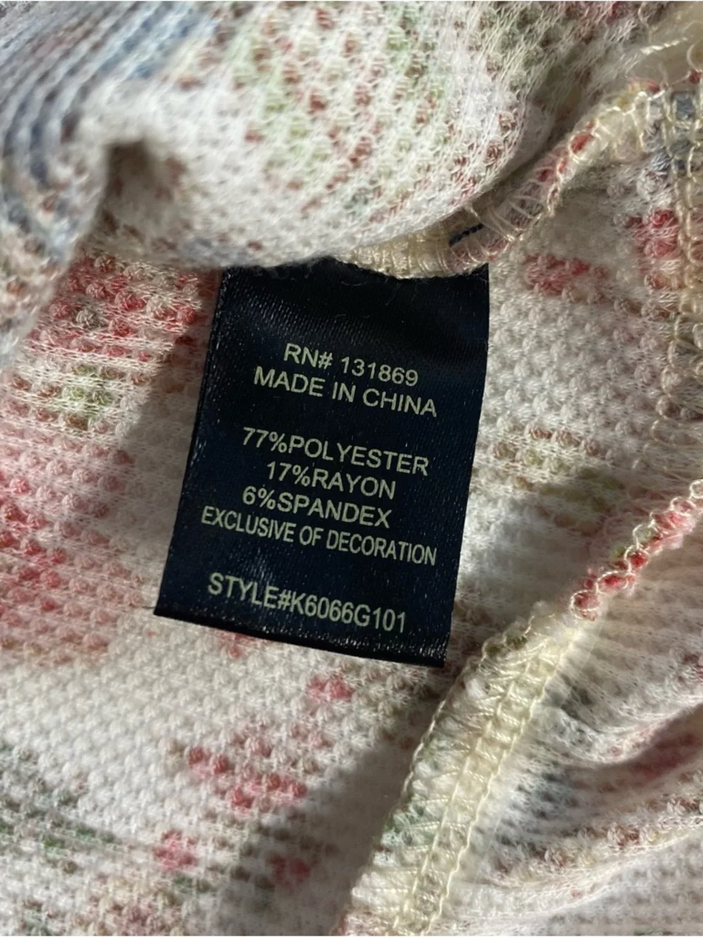 Honey & Sparkle Floral Crop Top Women Large Waffle Knit Cottagecore Feminine - Picture 14 of 14